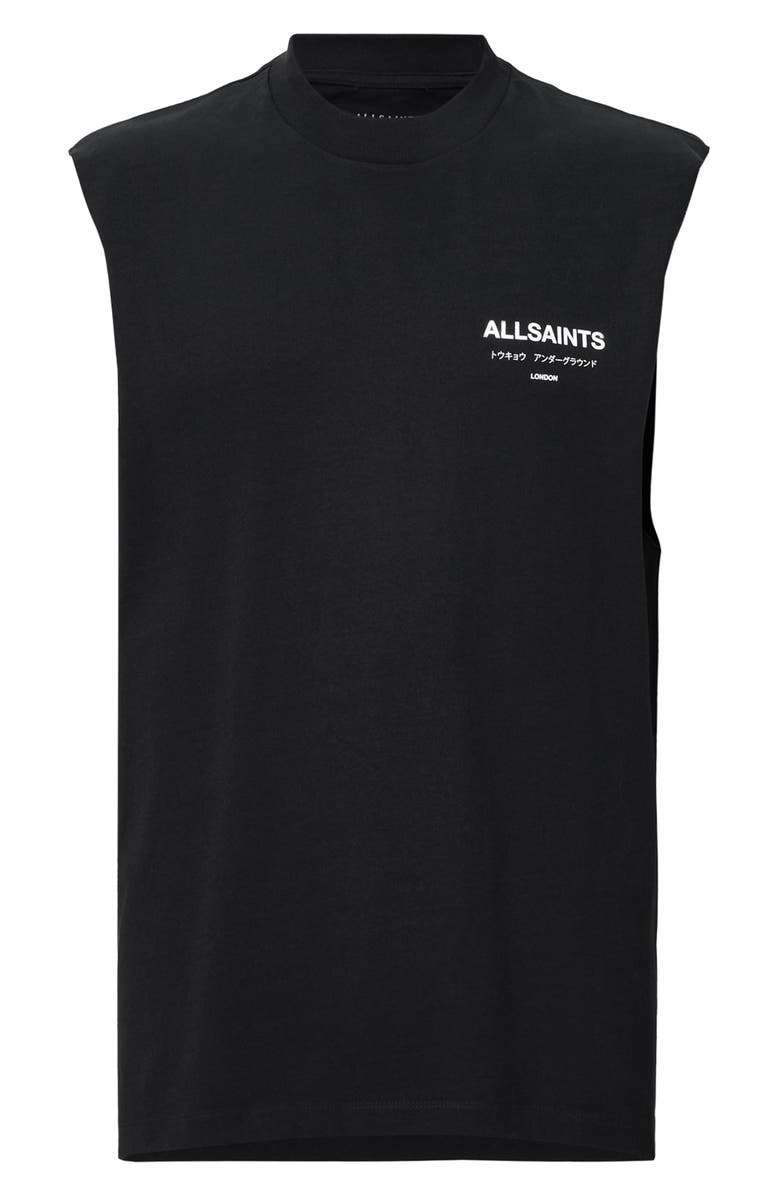 AllSaints Underground Sleeveless Crewneck Graphic T-Shirt, Alternate, color, 