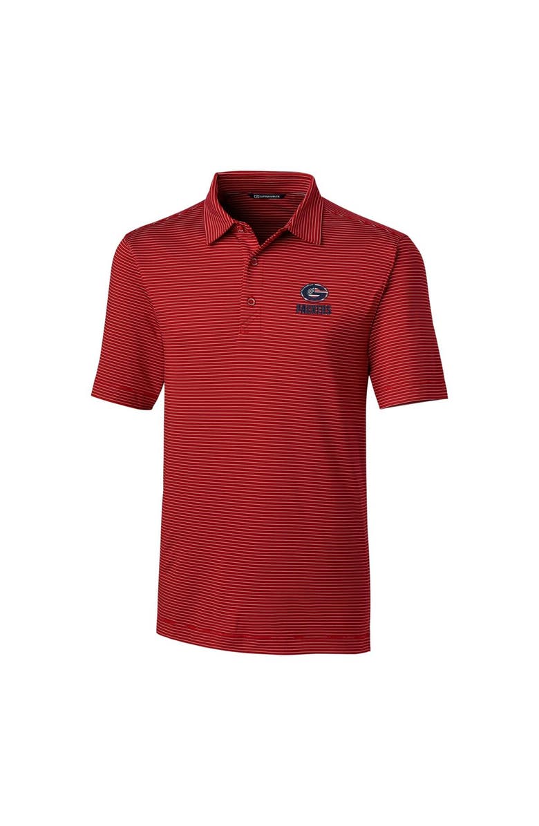 Cutter & Buck Men's Cutter & Buck Cardinal Green Bay Packers Forge Pencil Stripe Polo, Alternate, color, 