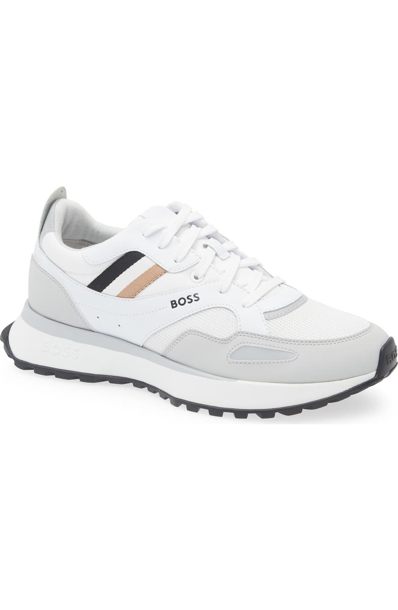 BOSS Jonah Trainer Sneaker, Main, color, White
