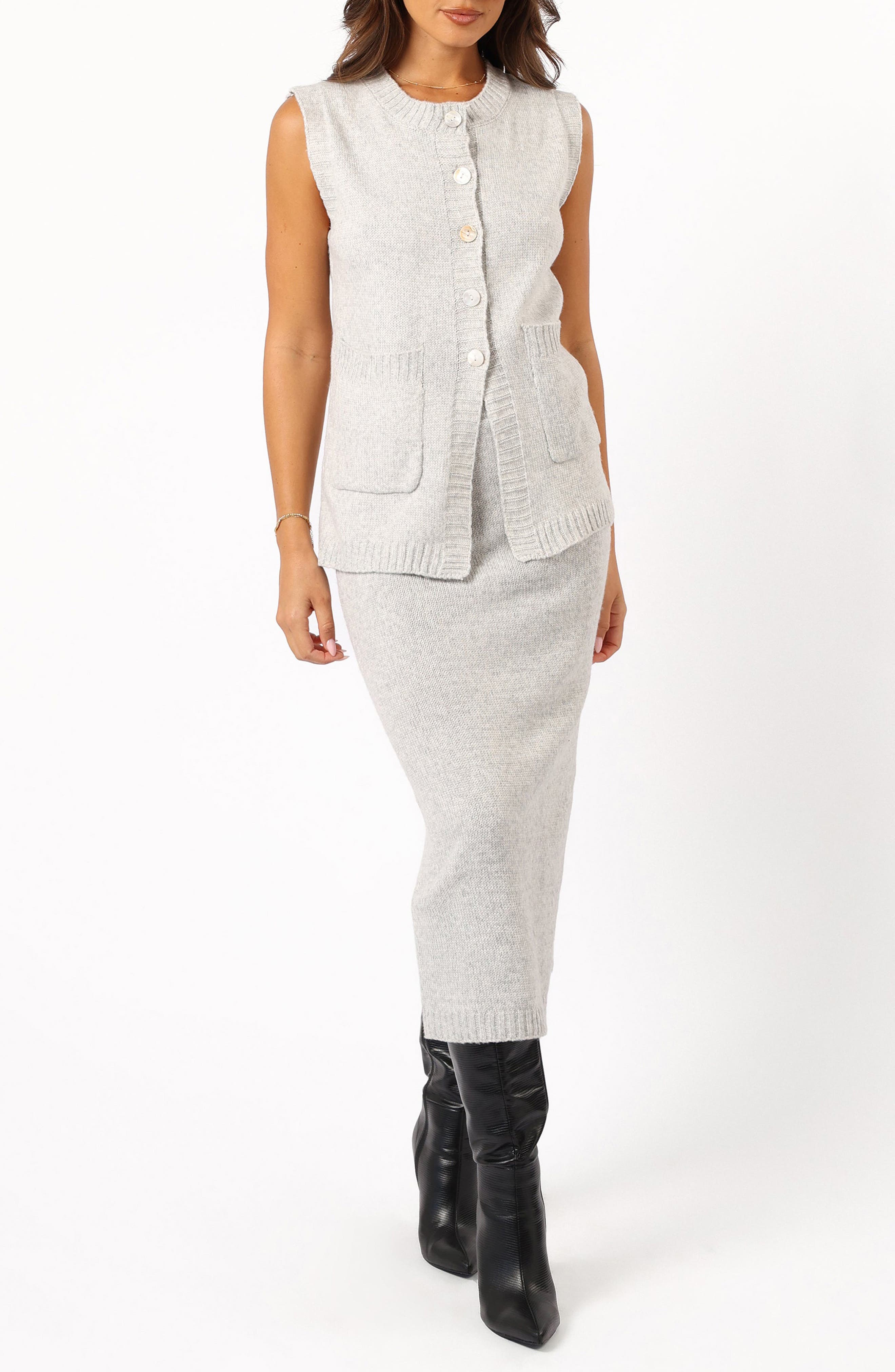 Petal & Pup Kaplan Sweater Vest & Skirt Set