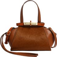 Kenneth Cole Crosby Small Leather & Haircalf Satchel