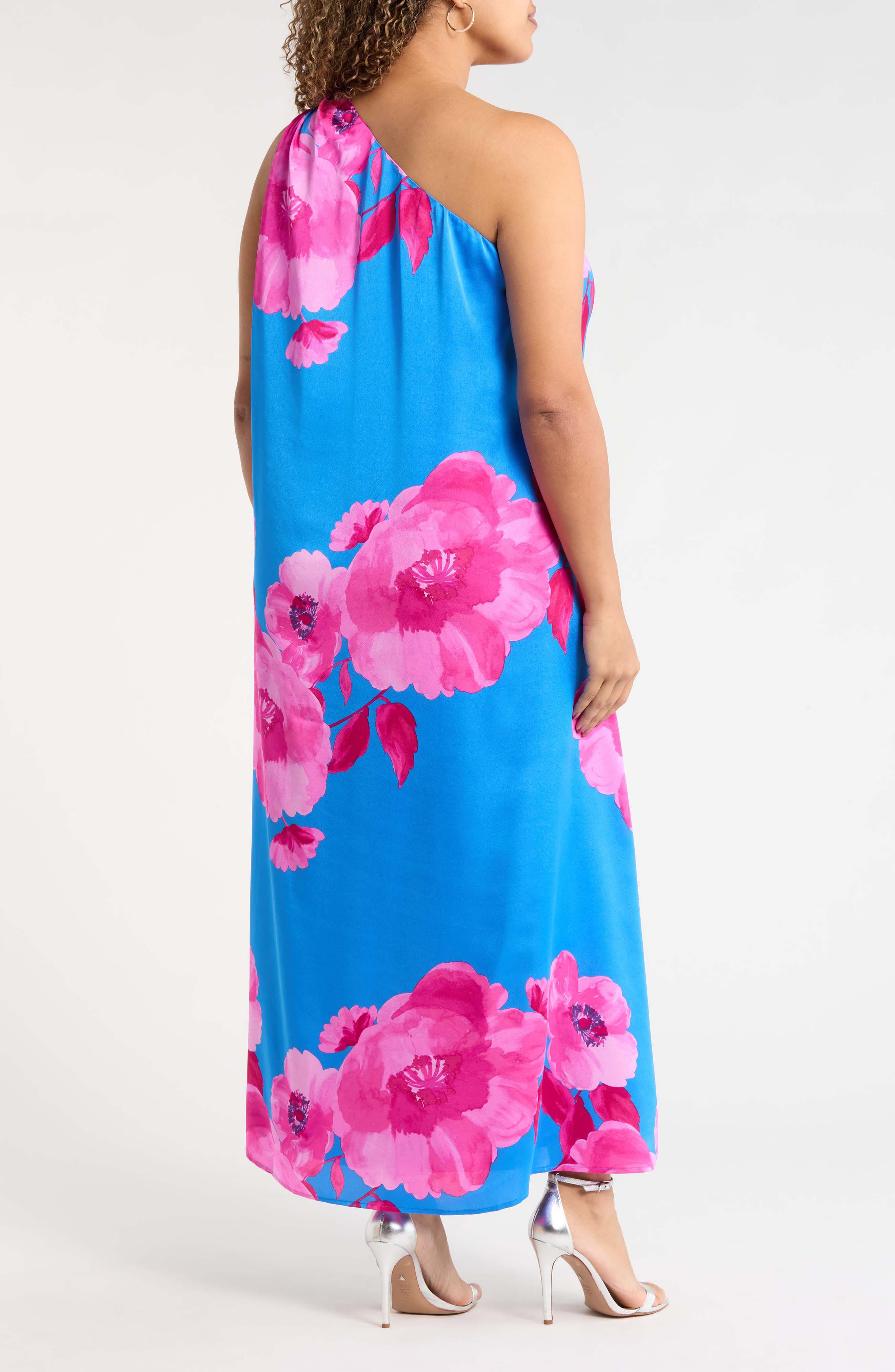 Glena Floral One Shoulder Maxi Dress - image 4