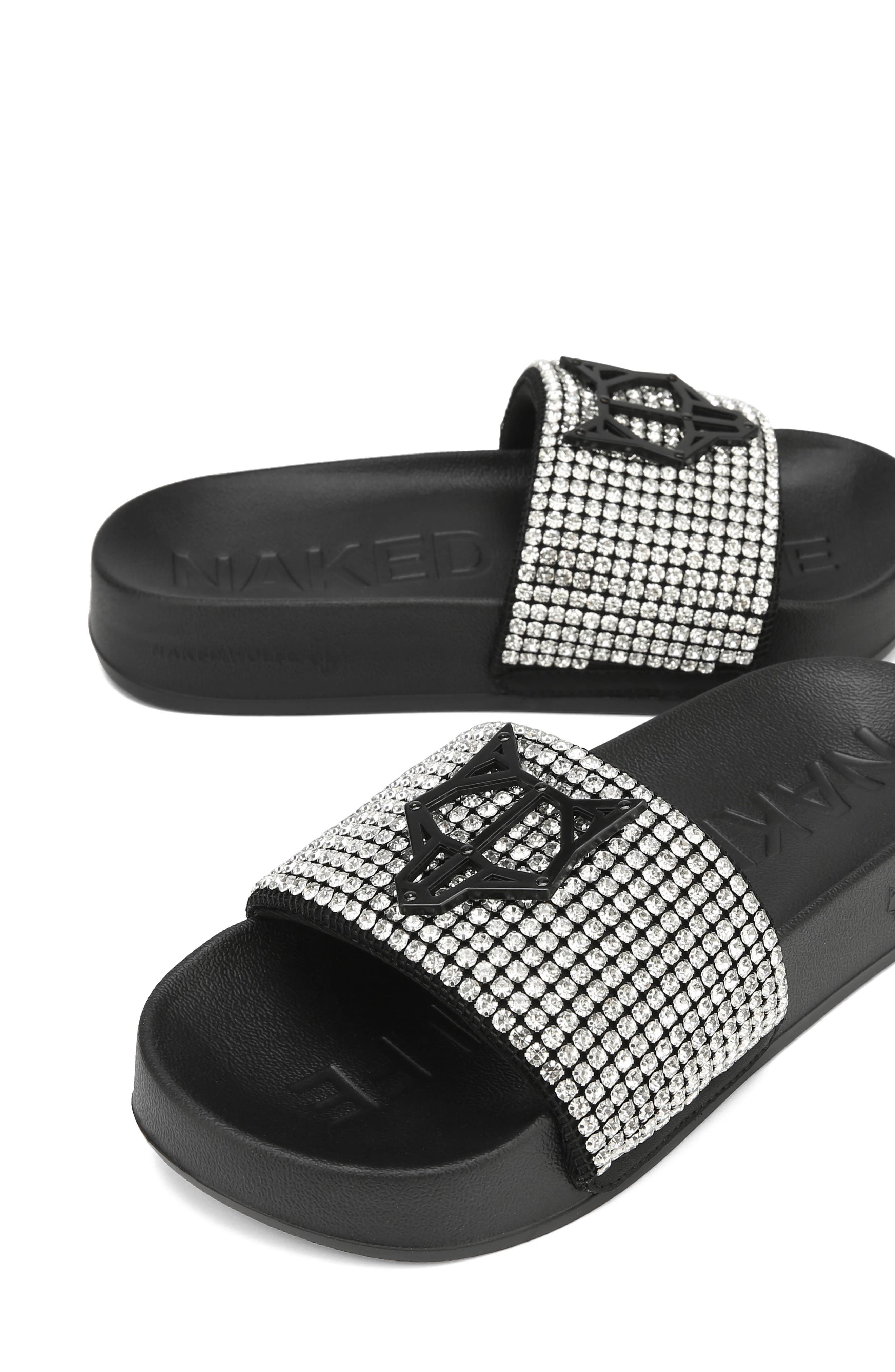 Naked Wolfe Coast Rhinestone Slide Sandal, Alternate, color, 