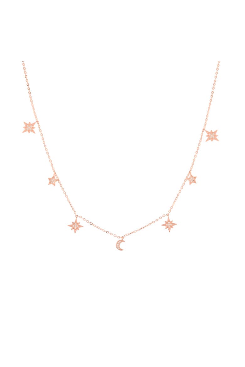 Heavenly Realms Moon & Stars Drop Choker Necklace, Main, color, Gold