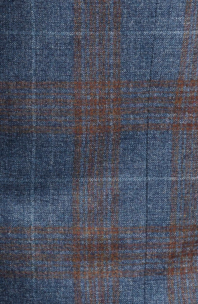 Jack Victor Midland Deco Plaid Super 130s Wool Sport Coat, Alternate, color, Mid Blue