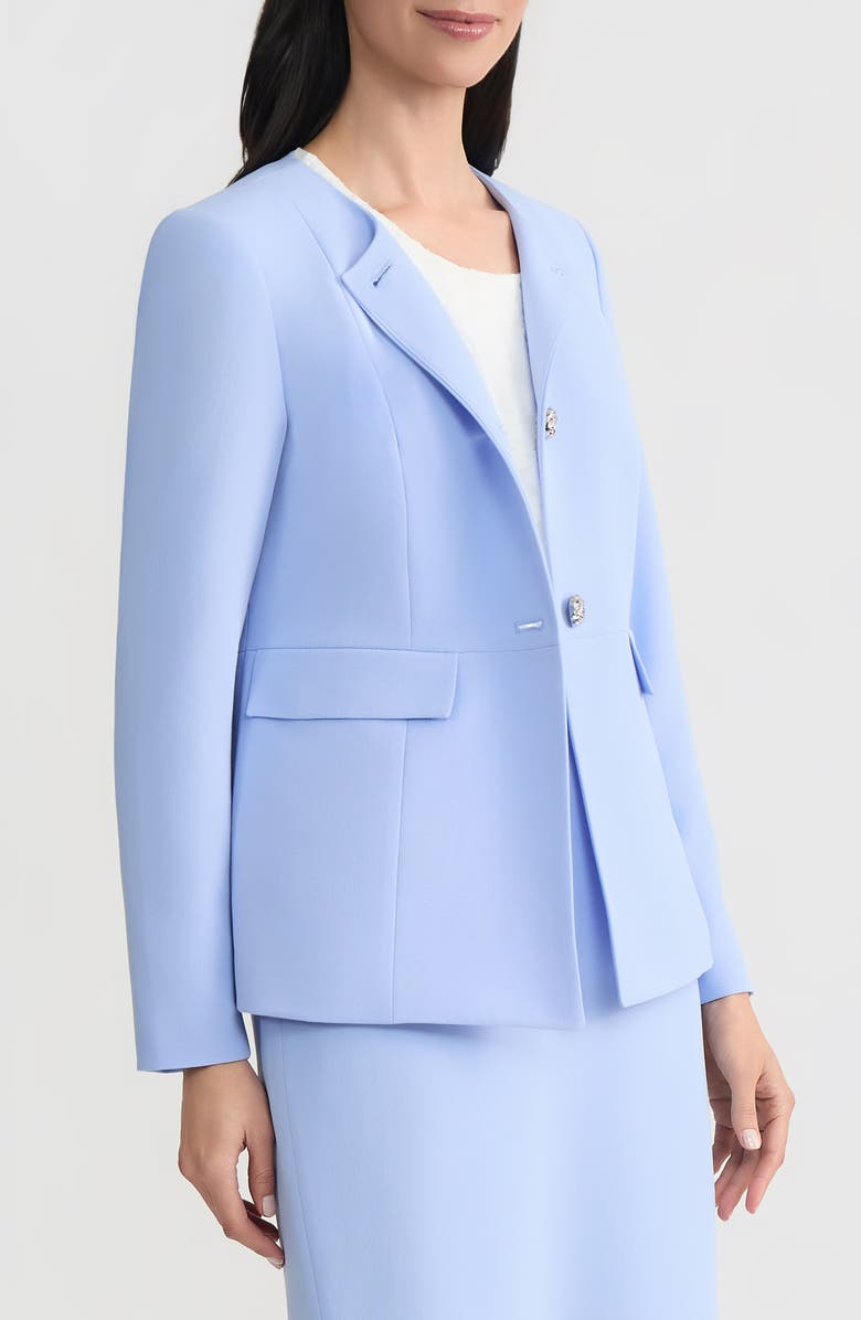 KASPER Three-Button Peplum Jacket, Alternate, color, Paris Bleu
