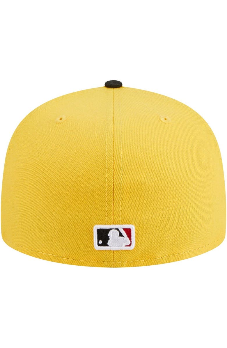 New Era Men's New Era Yellow/Black Cincinnati Reds Grilled 59FIFTY Fitted Hat, Alternate, color, Yellow