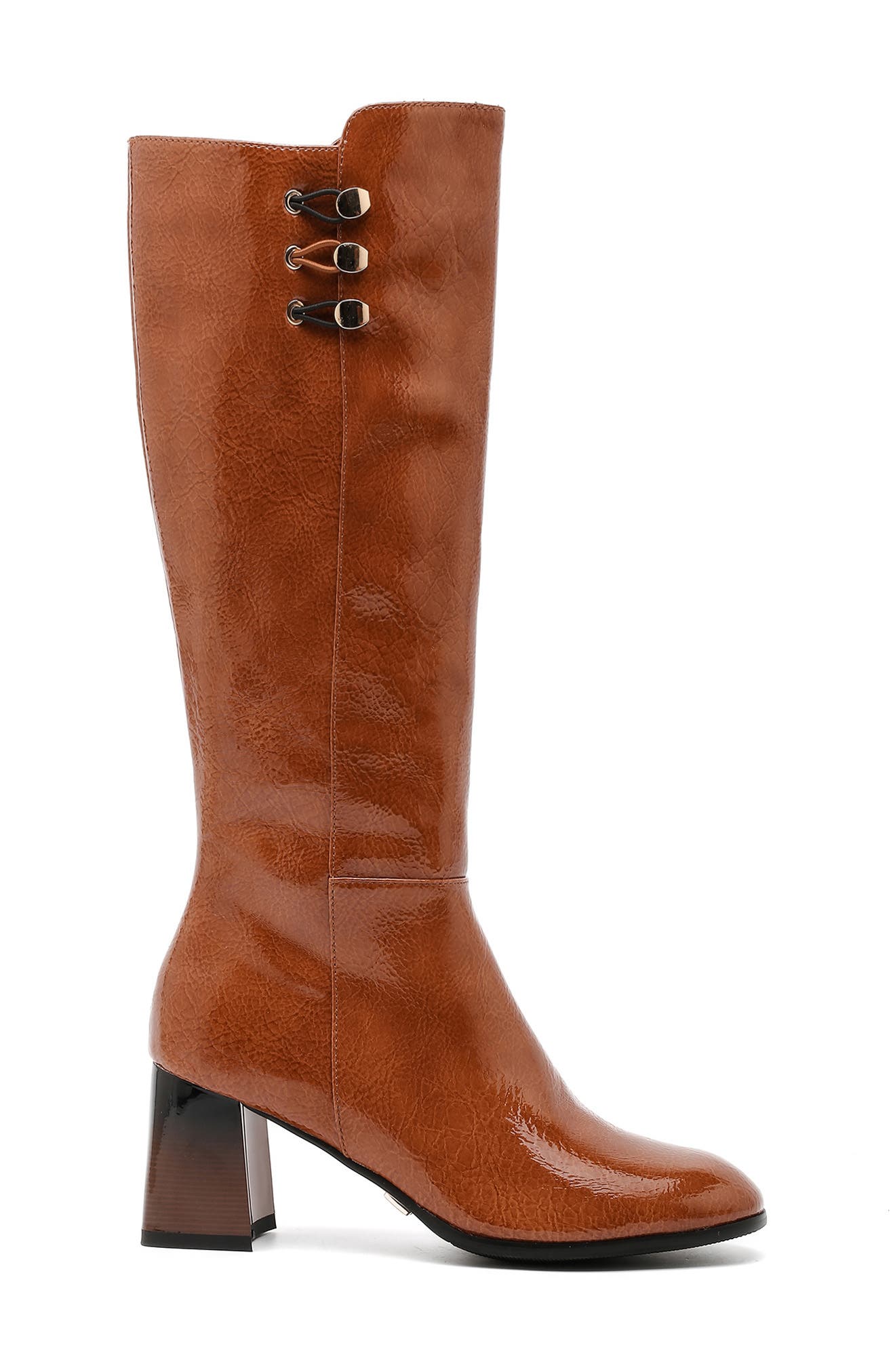 Alba Faux Leather Knee High Boot, Alternate, color, RUST