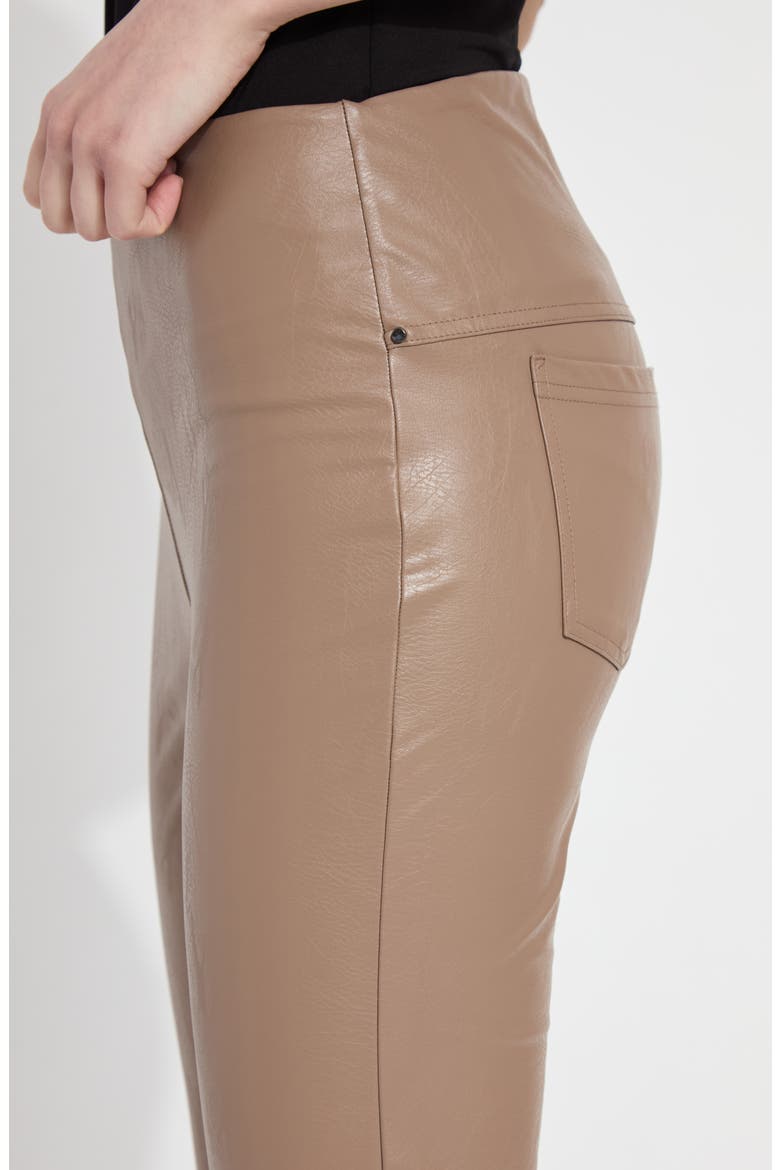 Katherine Faux Leather Toothpick Leggings, Alternate, color, TAUPE