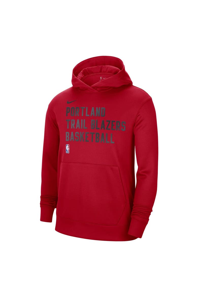 Unisex Nike Red Portland Trail Blazers 2023/24 Performance Spotlight On-Court Practice Pullover Hoodie, Alternate, color, Red