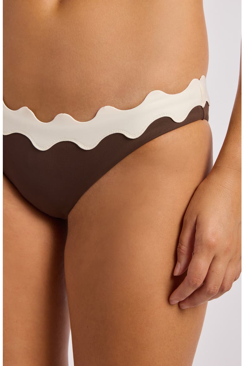 Rickrack Hipster Bikini Bottoms, Alternate, color, DARK CHOCOLATE