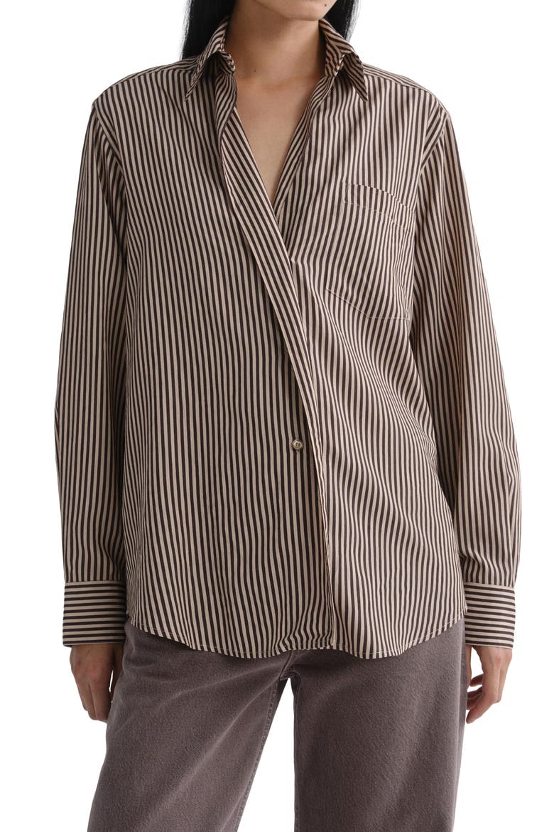 Aris Trace Striped Shirt, Alternate, color, TRACE STRIPE CHOCOLATE TAUPE
