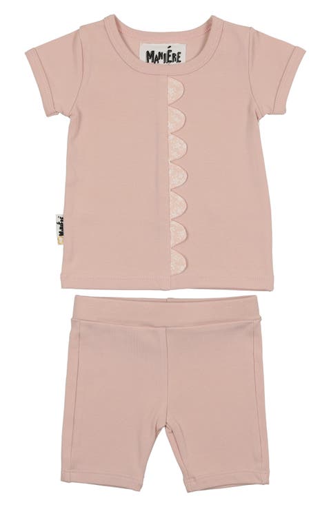 Kids' Floral Scalloped Shirt & Shorts Set (Baby, Toddler & Little Kid)