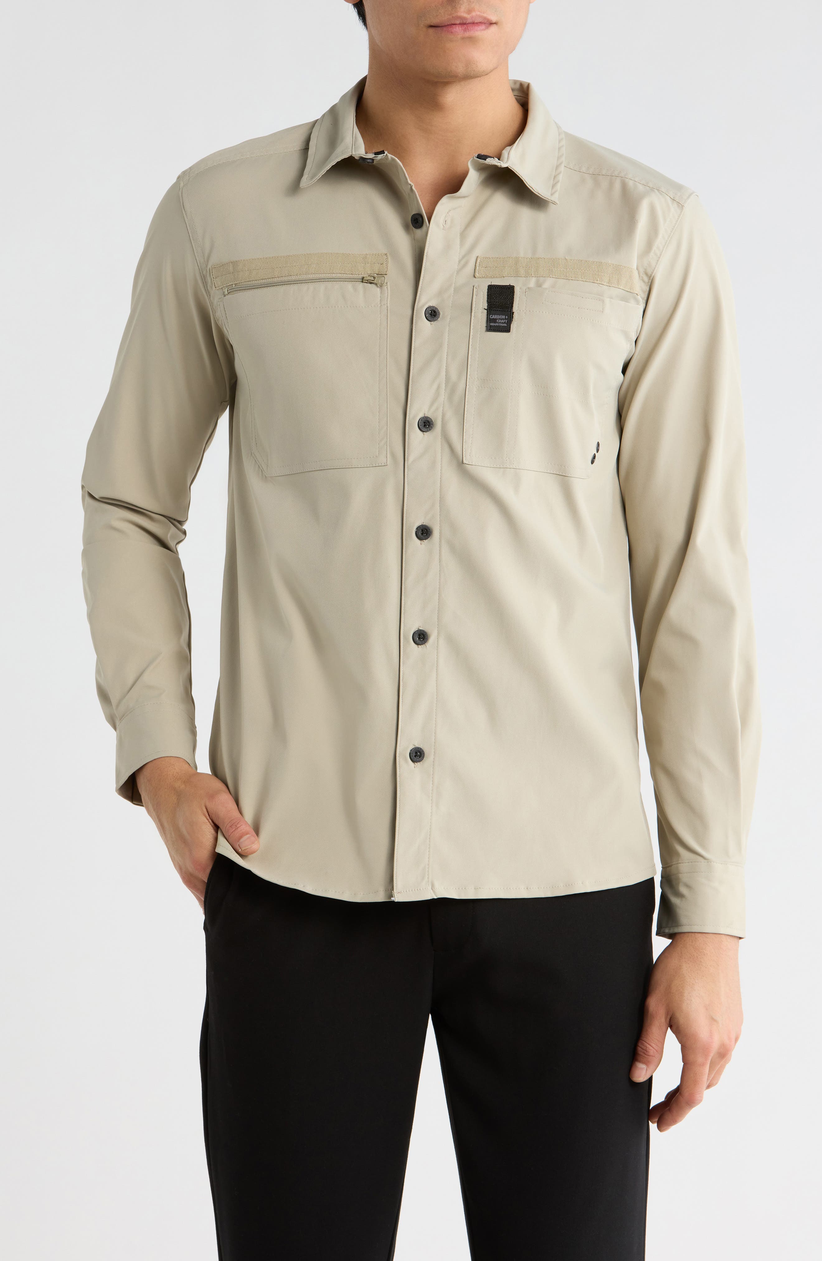 CARBON + CRAFT Water Resistant Technical Button-Up Shirt