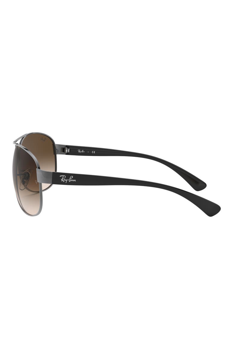 'Bubble Wrap' 63mm Aviator Sunglasses, Alternate, color, GUNMETAL BROWN