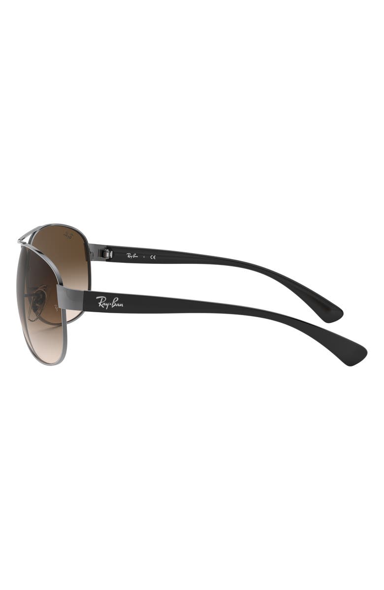 Ray-Ban 'Bubble Wrap' 63mm Aviator Sunglasses, Alternate, color, Gunmetal Brown