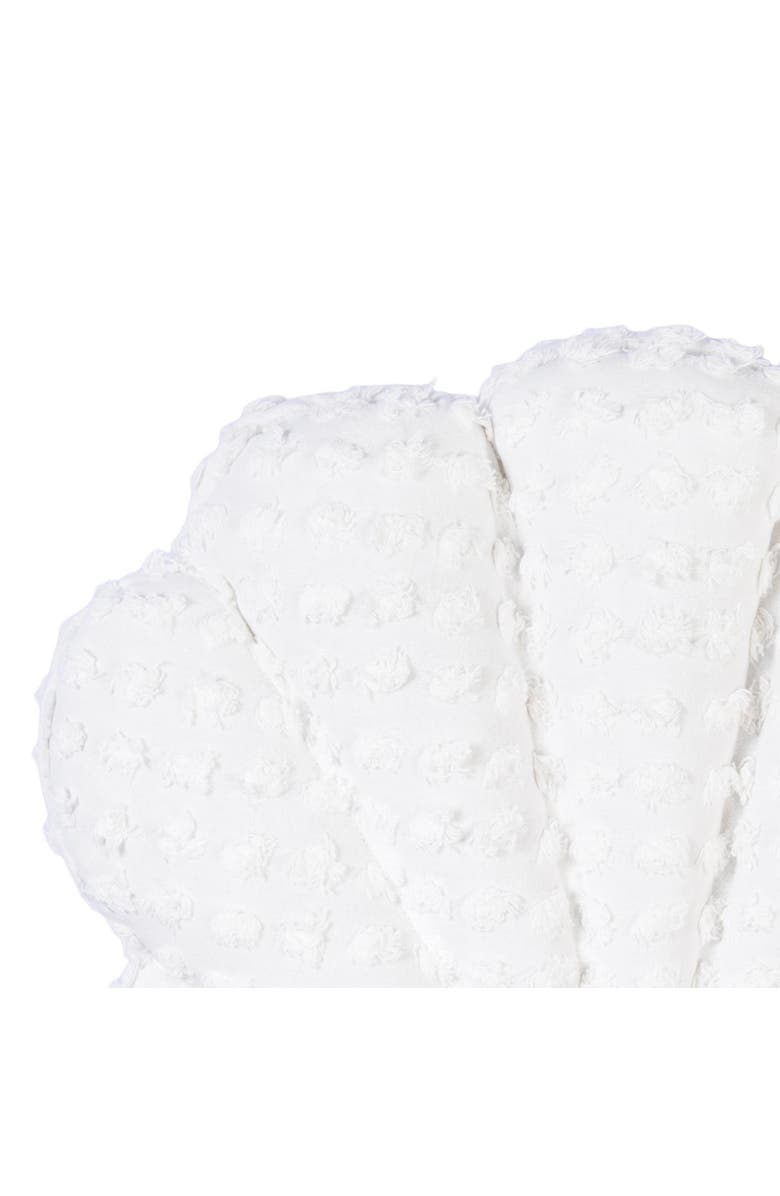 C&F Home Sea Shell Soft Textured Shaped Throw Pillow, 18" x 18", Alternate, color, White