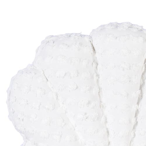 C & F Home C&f Home Sea Shell Soft Textured Shaped Throw Pillow, 18" X 18" In White