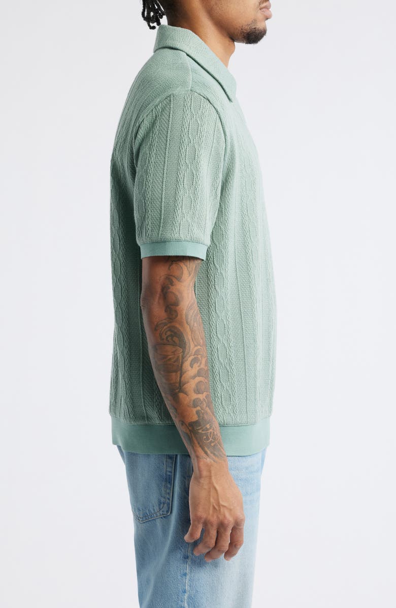 Native Youth Sancho Texture Johnny Collar Polo, Alternate, color, 