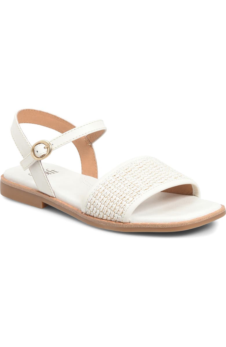 Söfft Elrose Sandal, Main, color, Off White