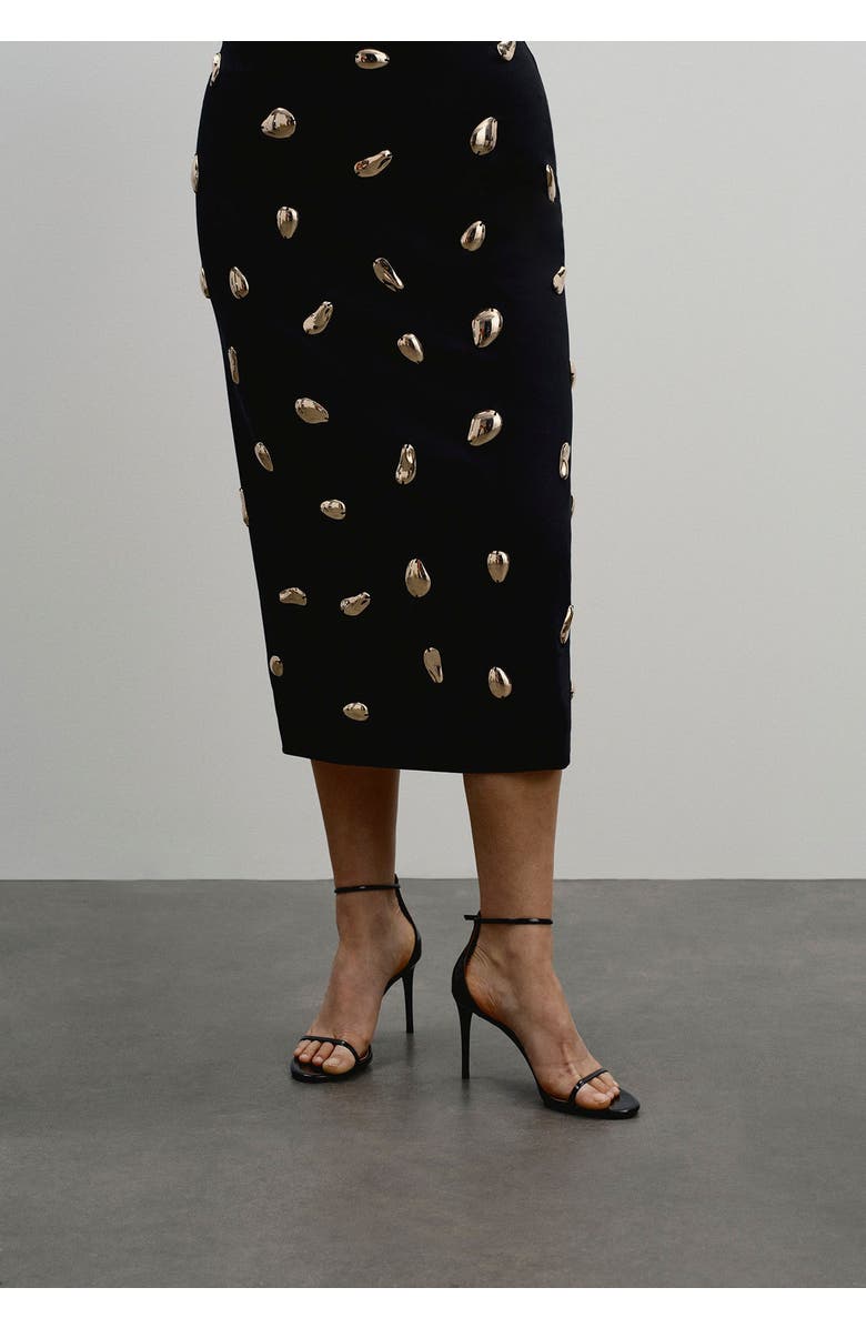 11 Honoré Embellished Column Midi Skirt, Main, color, Black Beauty