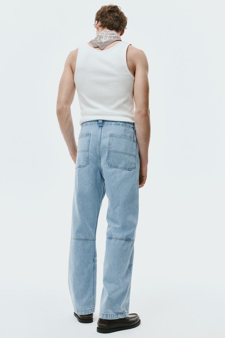 Loose-fit Worker Jeans, Alternate, color, Denim blue