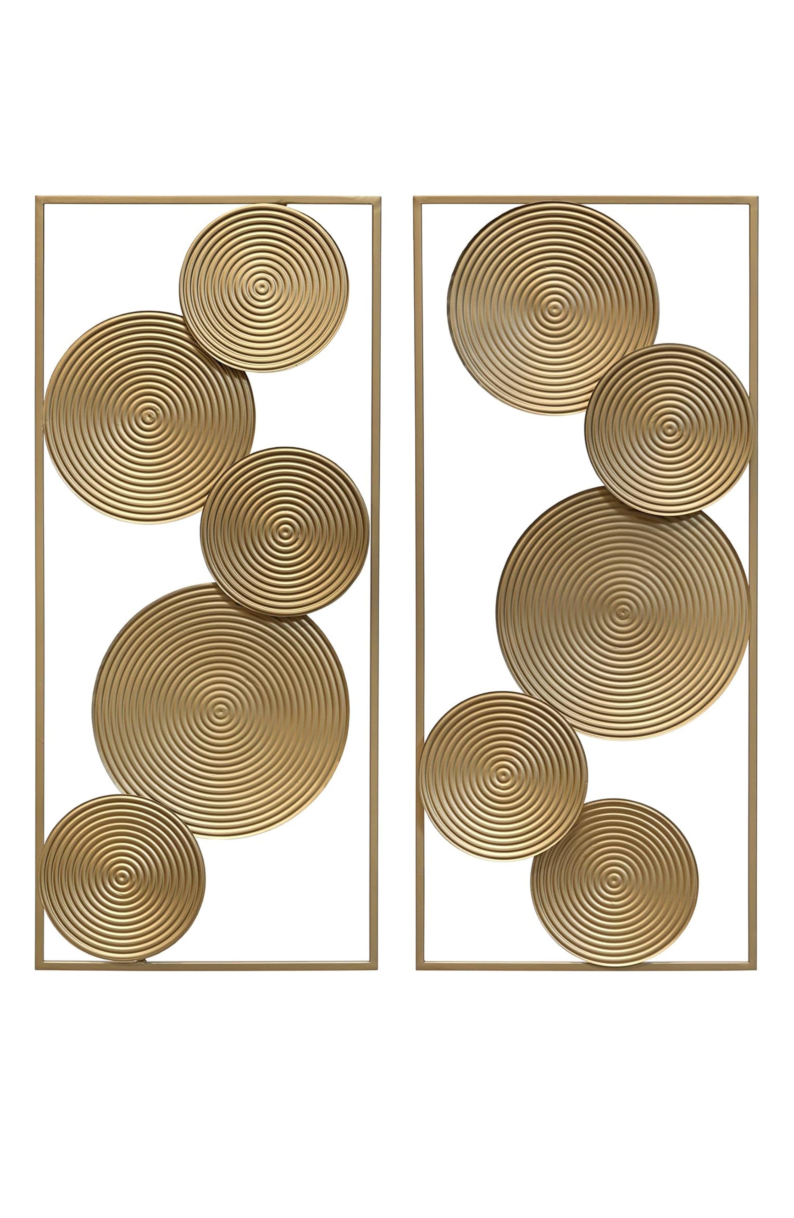 PARKLAND COLLECTION Set of 2 Stacked Circle Wall Decor