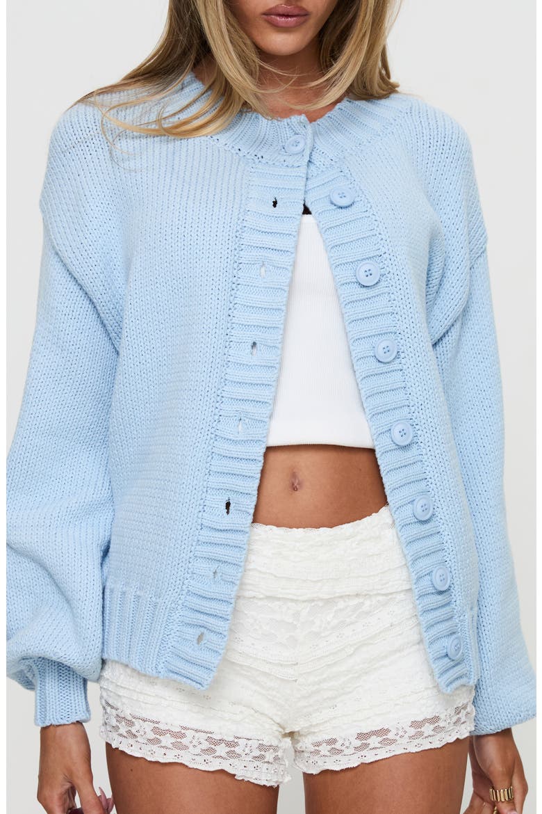 Edern Cotton Blend Cardigan, Main, color, BLUE