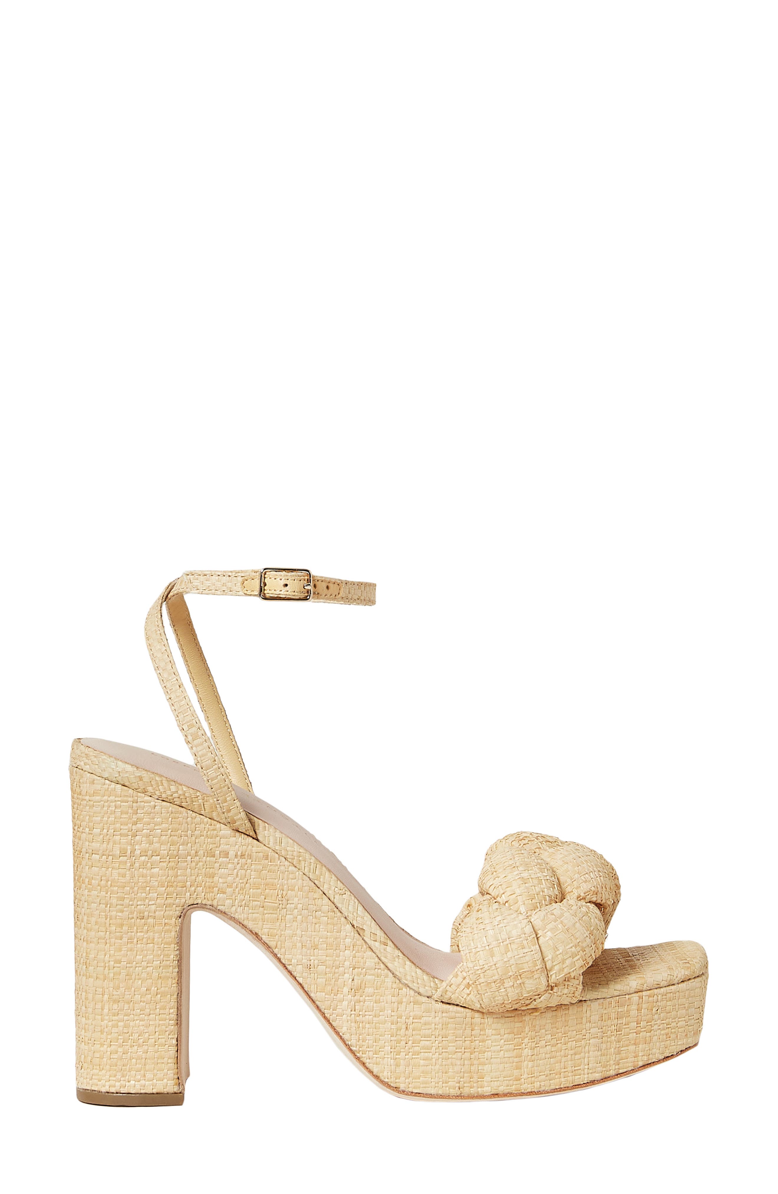 Loeffler Randall Fae Braided Raffia Platform Sandal, Alternate, color, Natural