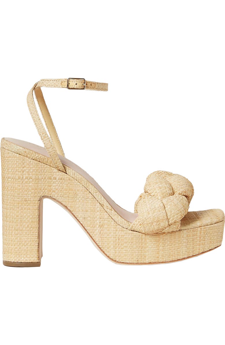 Loeffler Randall Fae Braided Raffia Platform Sandal, Alternate, color, Natural