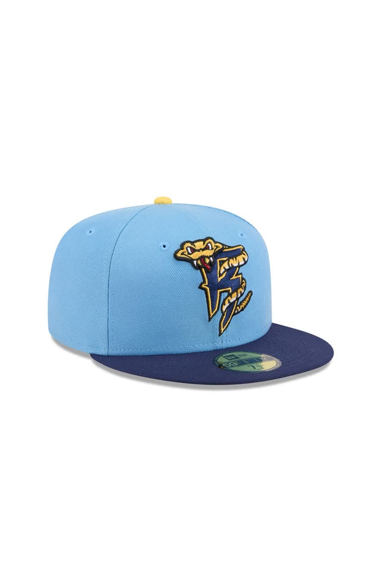 New Era Men's New Era  Light Blue Wisconsin Timber Rattlers Theme Nights 59FIFTY Fitted Hat, Alternate, color, 