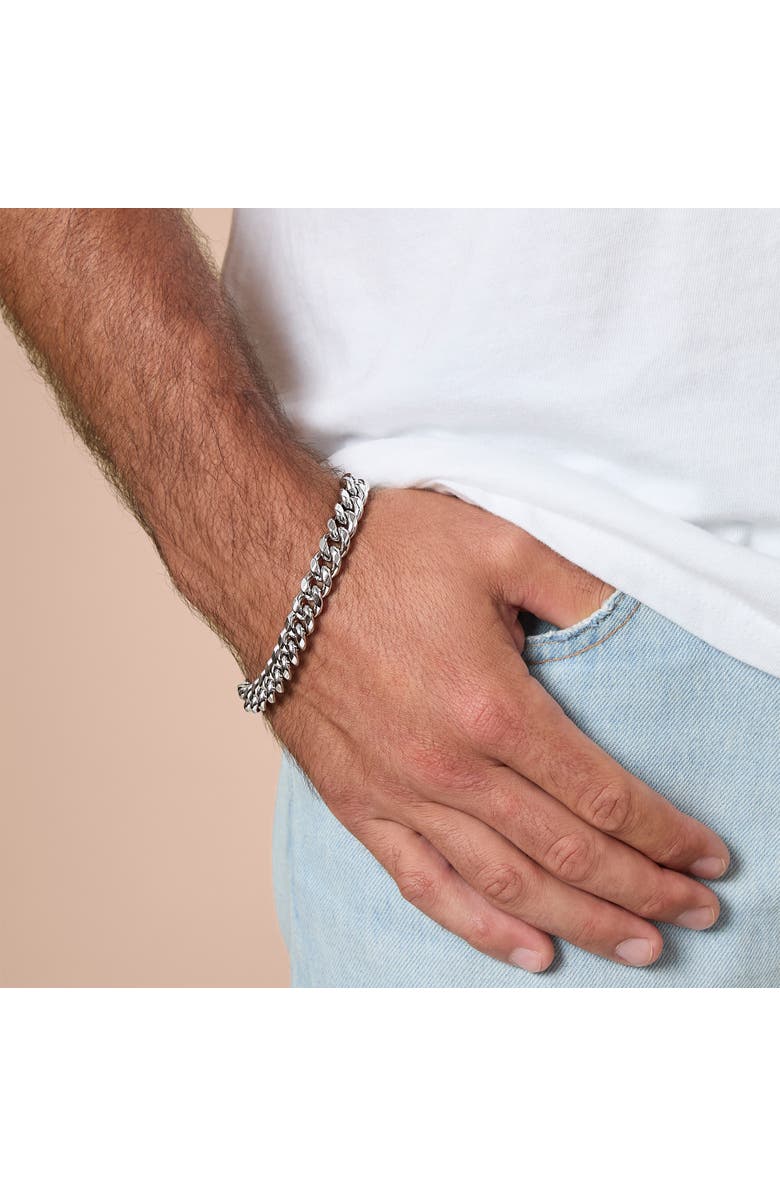 Lucky Brand Silver-Tone Curb Chain Bracelet, Alternate, color, Silver