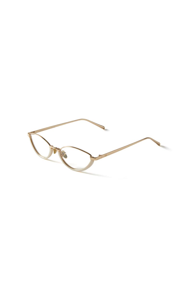 Jeanne Blue Light Glasses, Alternate, color, Creme / Gold