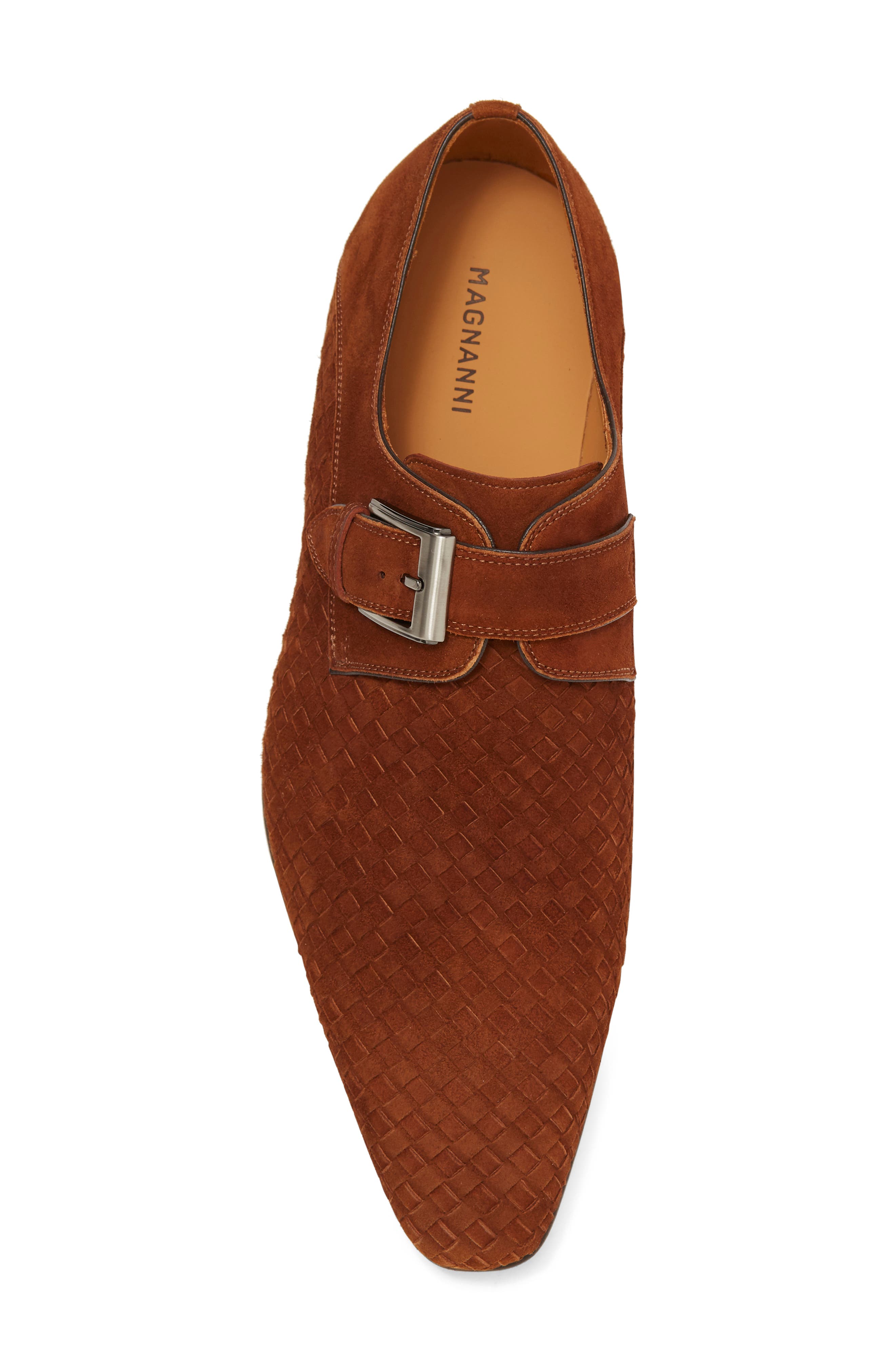 Magnanni 22031 Monk Strap Leather Dress Shoe, Alternate, color, 