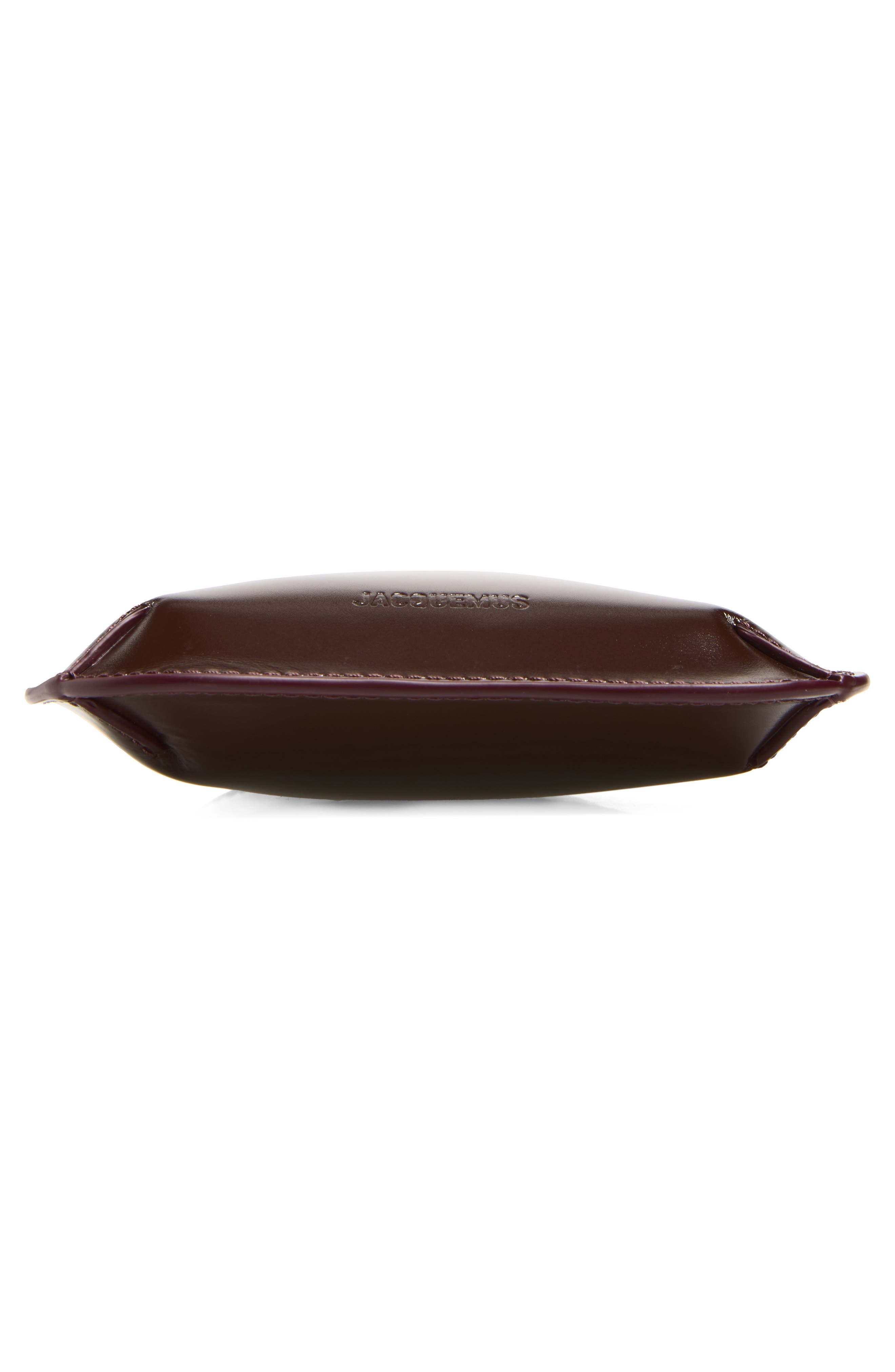 The Bisou Leather Phone Crossbody Bag, Alternate, color, DARK BURGUNDY