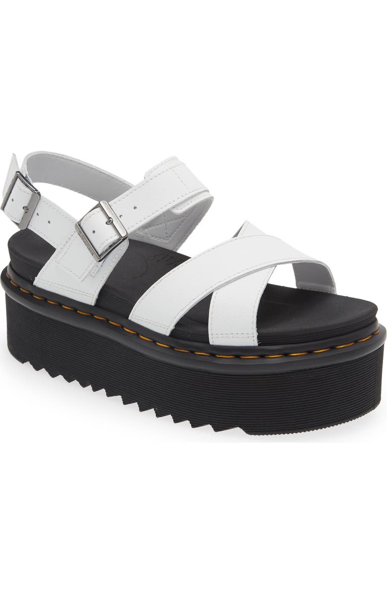 Dr. Martens Voss II Quad Strappy Platform Sandal, Main, color, White Athena