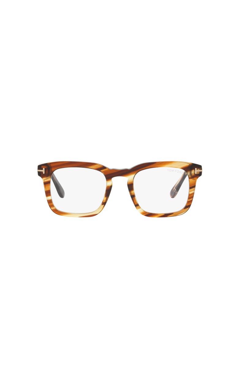 TOM FORD 50mm Square optical glasses, Alternate, color, Tortoise