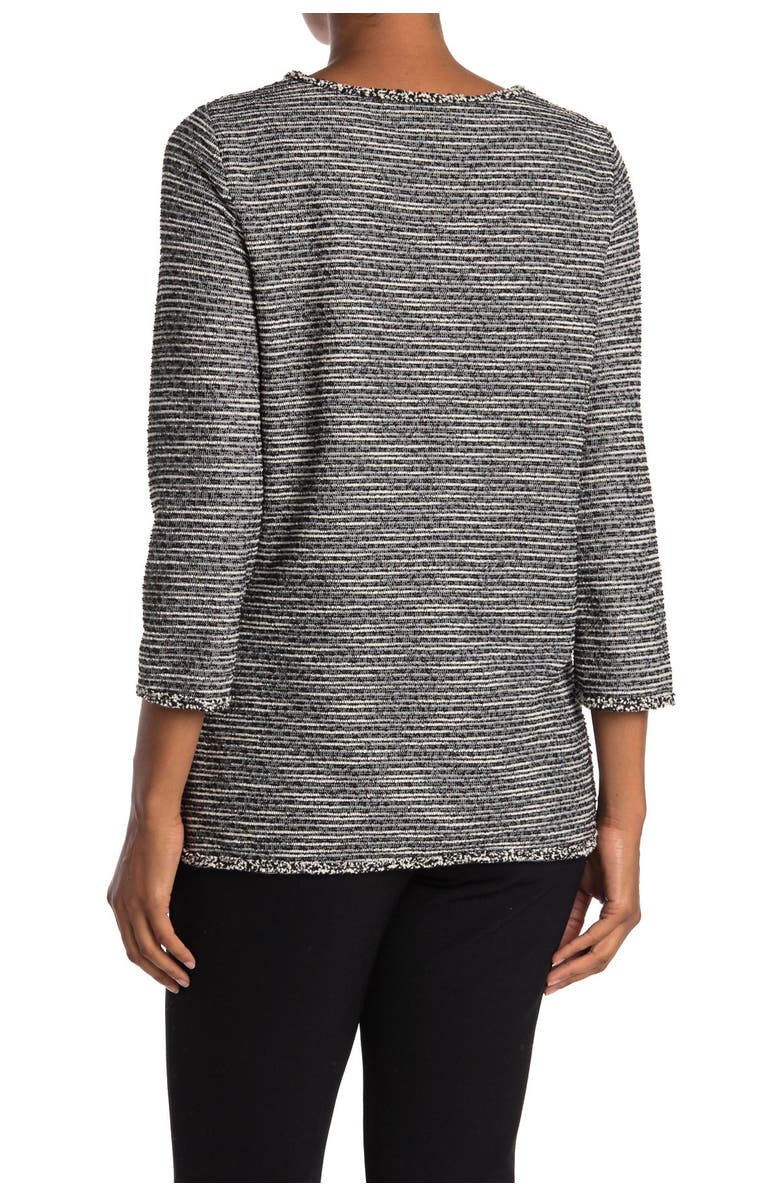 MAX STUDIO Space Dye 3/4 Sleeve Patch Pocket Top, Alternate, color, 