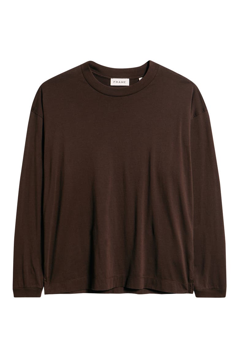 Light Long Sleeve Supima® Cotton T-Shirt, Alternate, color, CHOCOLATE BROWN