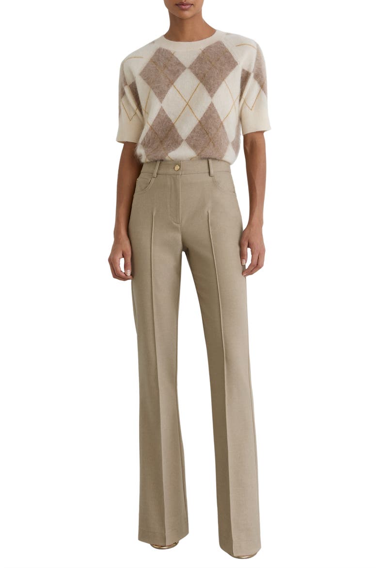 Sofia Flare Twill Trousers, Alternate, color, NEUTRAL