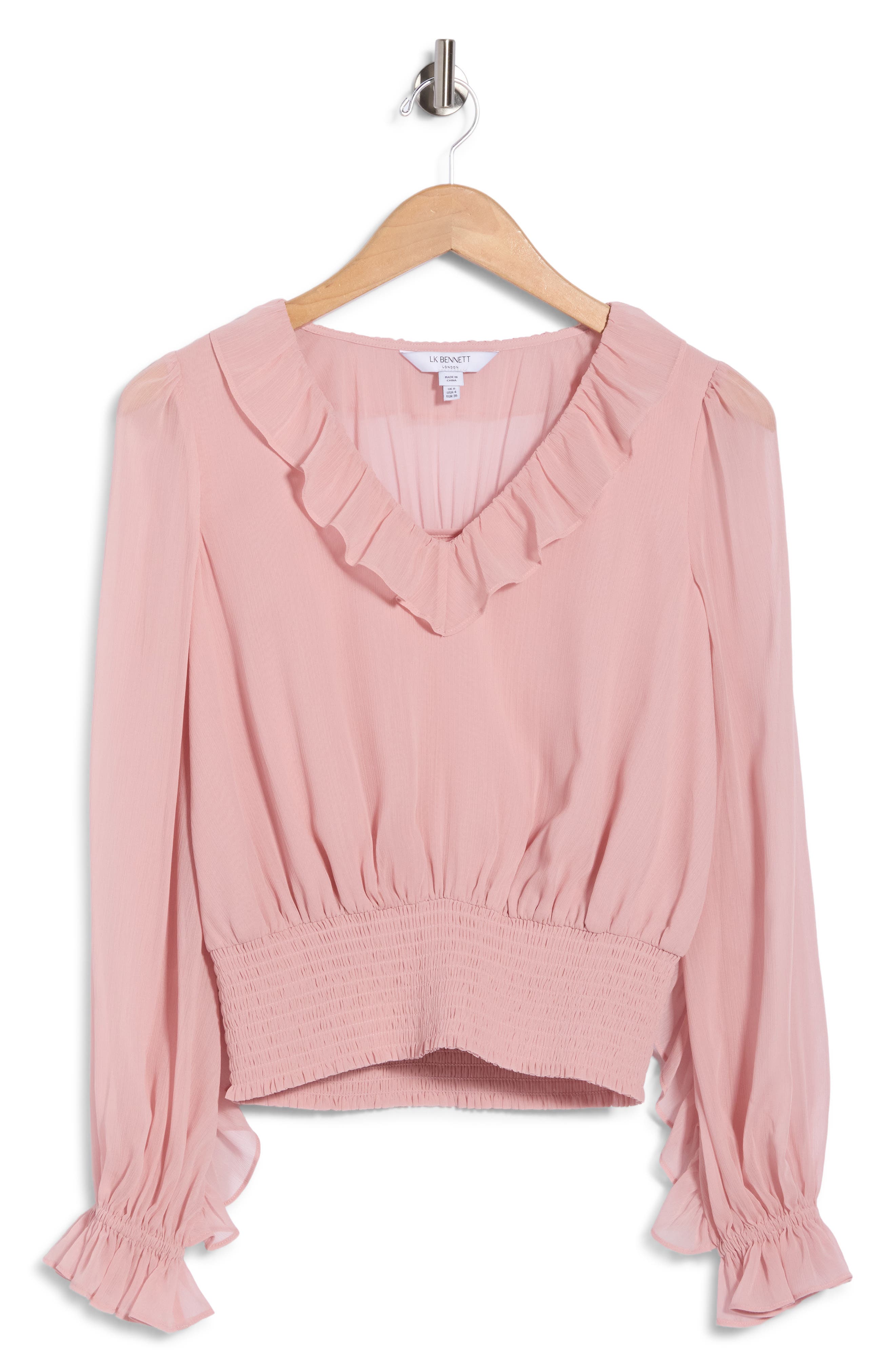 Ruffled V-Neck Top