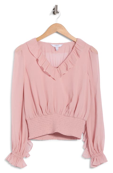 Ruffled V-Neck Top
