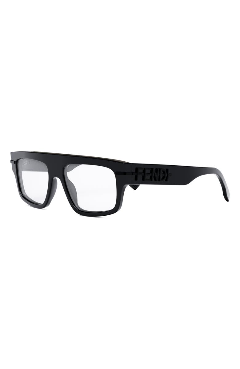 Fendi 'Fendigraphy 54mm Rectangular Optical Glasses, Alternate, color, 