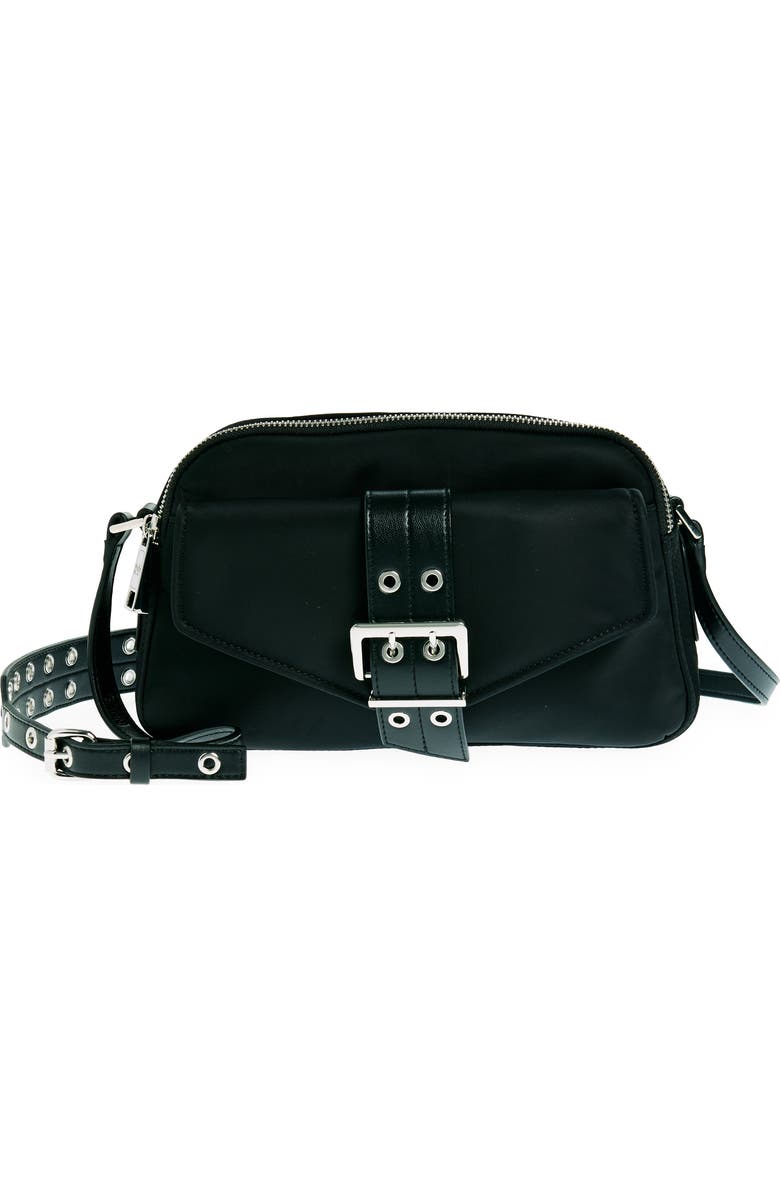 Ganni Bucky Recycled Nylon Camera Bag, Main, color,