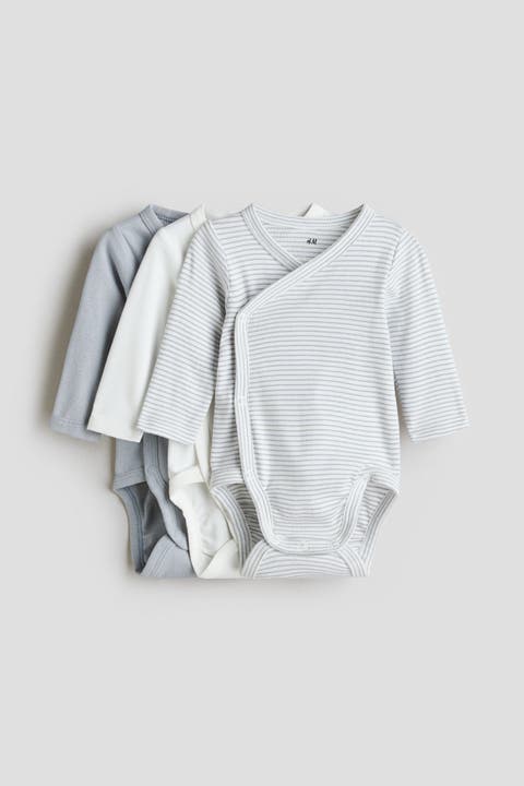 3-pack wrapover bodysuits