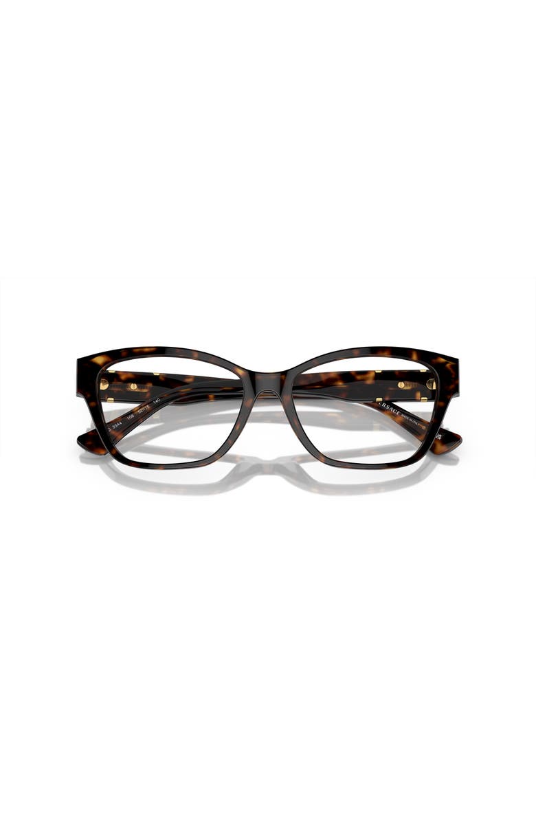 Versace 54mm Cat Eye optical glasses, Alternate, color, Tortoise
