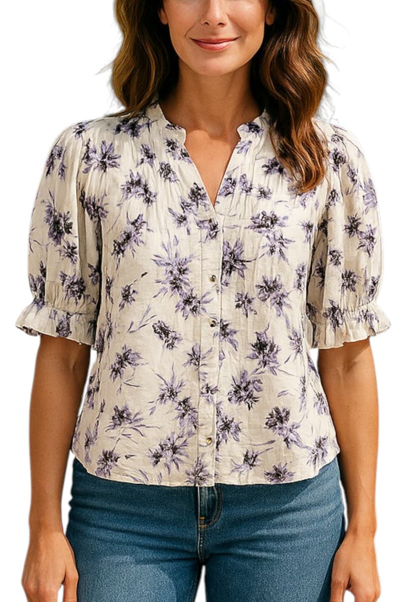 Bishop + Young Nadira Blouse, Main, color, Iris Print