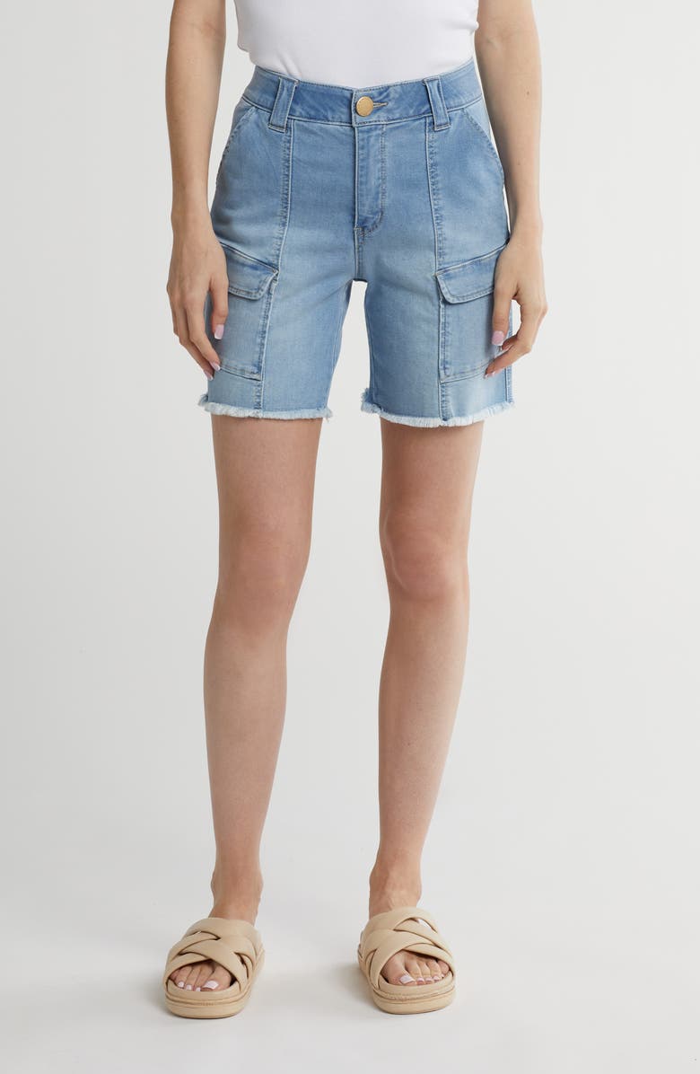 Democracy Cargo Denim Shorts, Main, color, 
