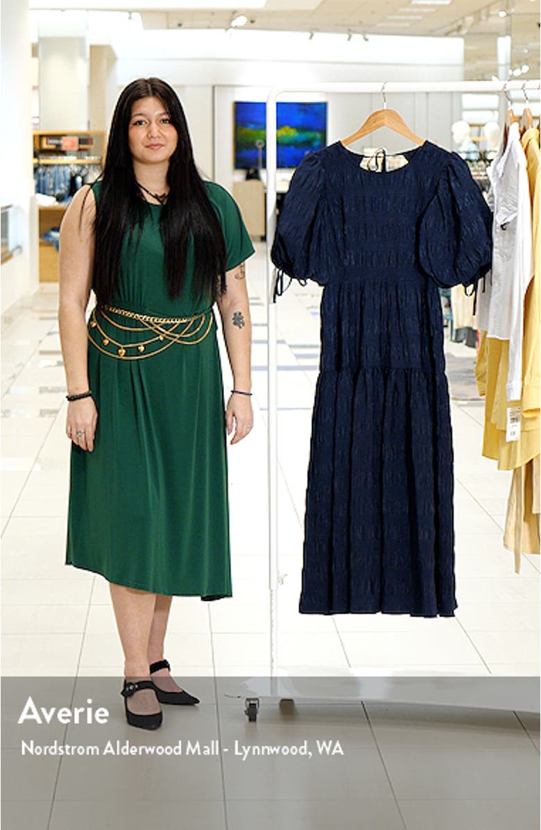 Woven Textured A-Line Dress, sales video thumbnail