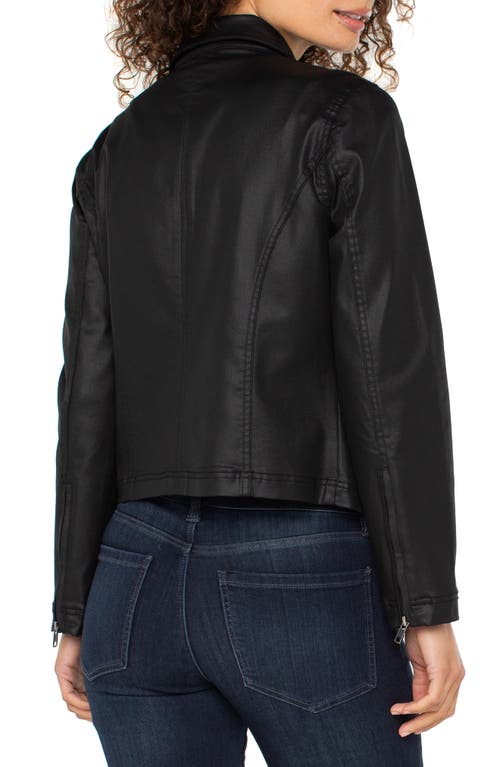 Liverpool Los Angeles '90s Coated Zip Jacket In Animal Print